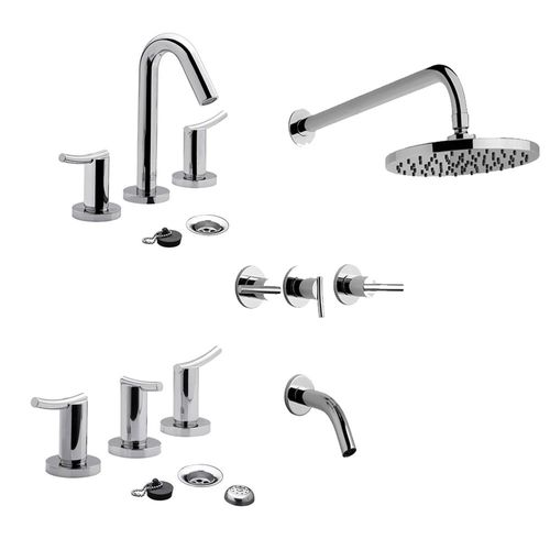Juego de Griferías Para Baño Fv Libby Cromo 39