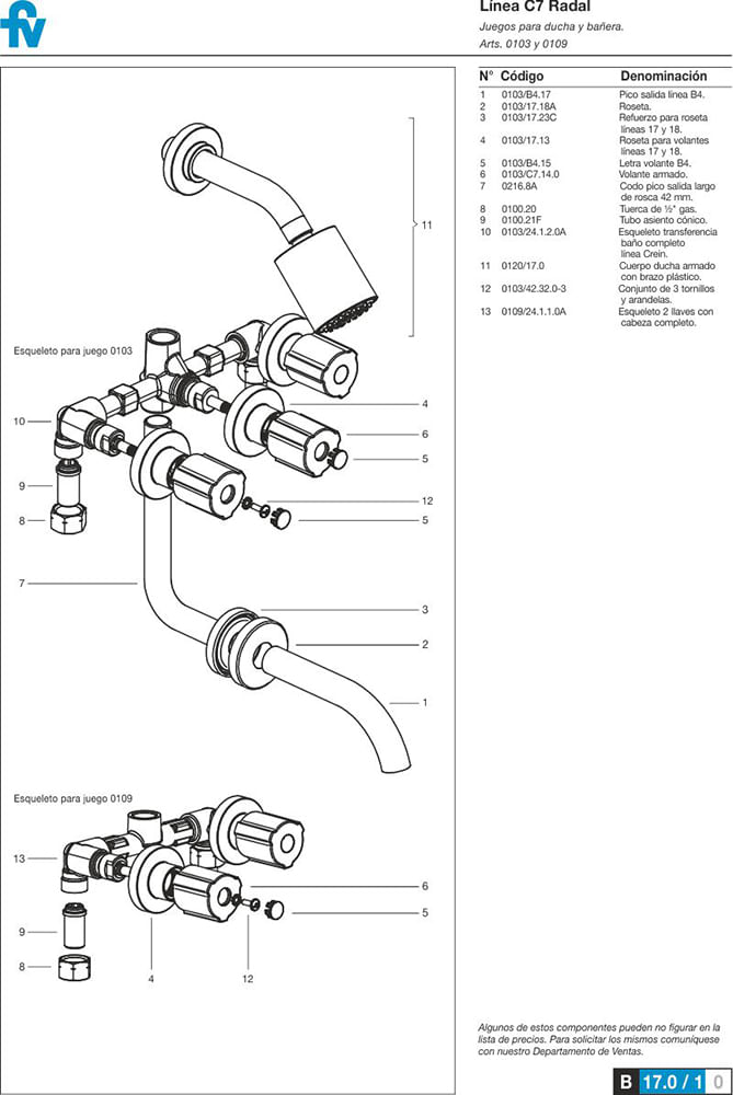 Despiece-para-Ducha-Fv-Radal