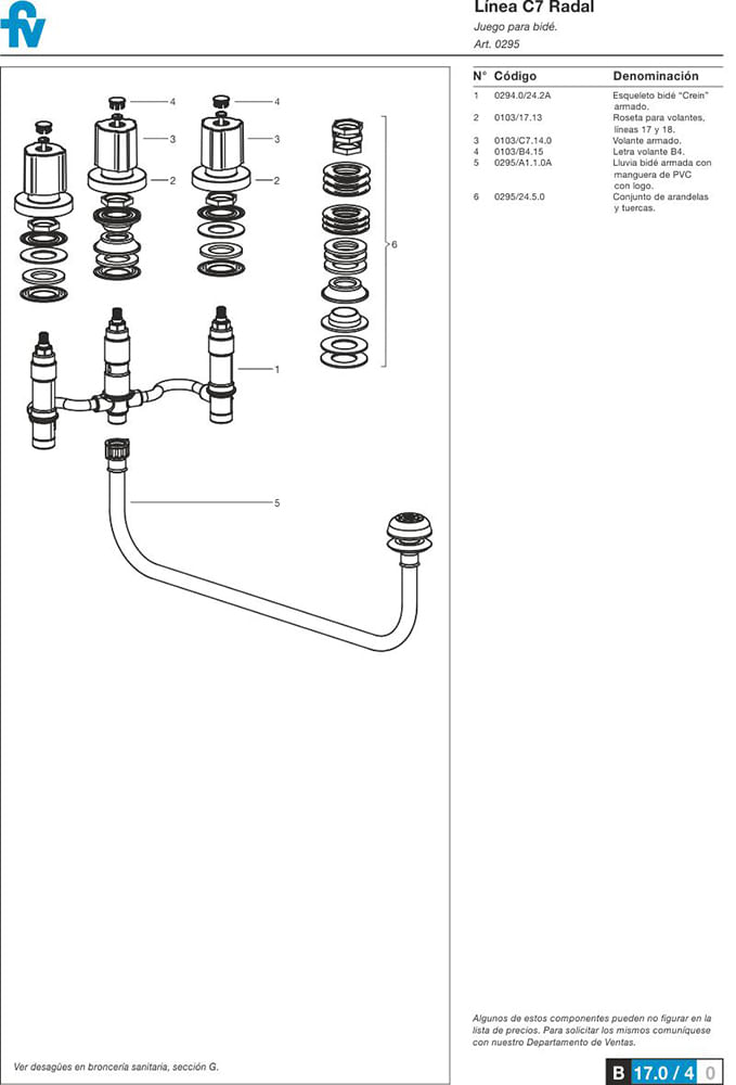 Despiece-para-Bidet-Fv-Radal