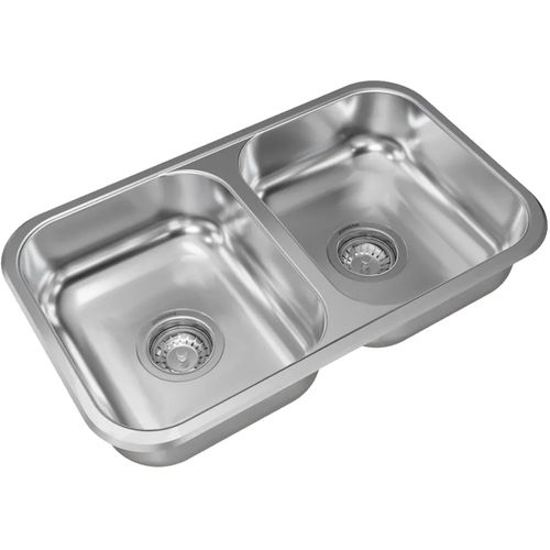 Pileta Bacha Cocina Johnson Acero 304 Doble C28/18