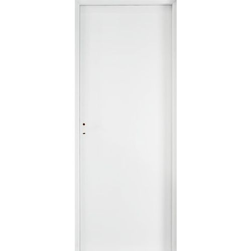 Puerta Interior Blanca 080x200 Marco Madera Derecha Oblak Practika