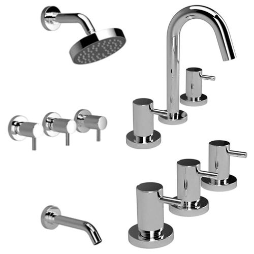 Juego de Griferías Para Baño Estalgrif Maverick Advance Cromo
