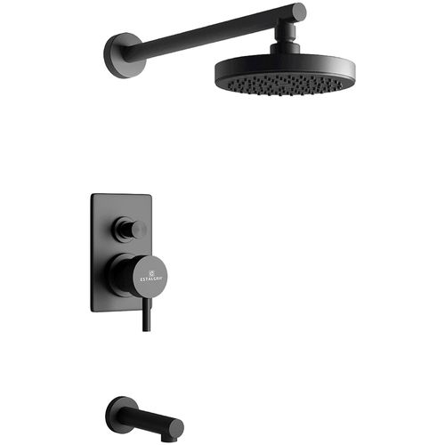 Grifería Para Ducha Estalgrif Arona Black Monocomando