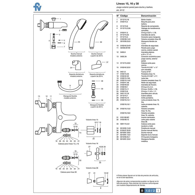 Despiece-Griferia-Ducha-Monocomando-Malena-112-16