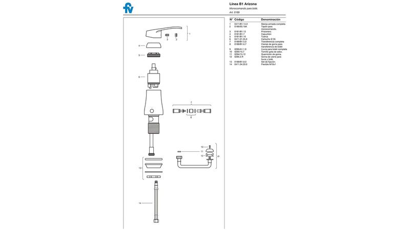 Monocomando fv online bidet