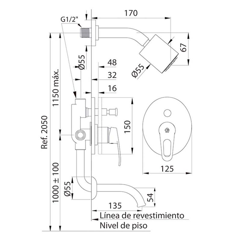 esquema-Griferia-Ducha-Monocomando-Arizona-106-b1