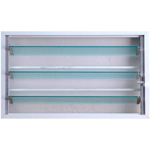 Aireador Aluminio 060x046 Vidrio + Reja + Mosquitero Nexo C0460
