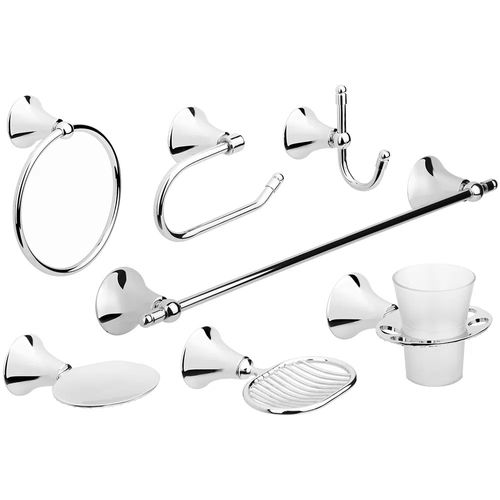 Accesorios Para Baño Estalgrif Eleven Cromo 8 Piezas