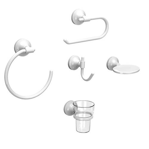 Accesorios Para Baño Estalgrif Serena Blanco 6 Piezas