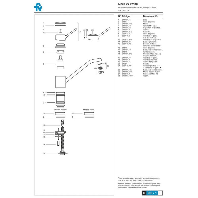 griferia-cocina-monocomando-fv-swing-411-01-despiece