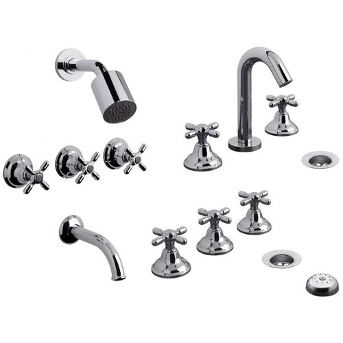 Kit de Grifería Para Baño Fv Newport Plus Cromo 0900.03
