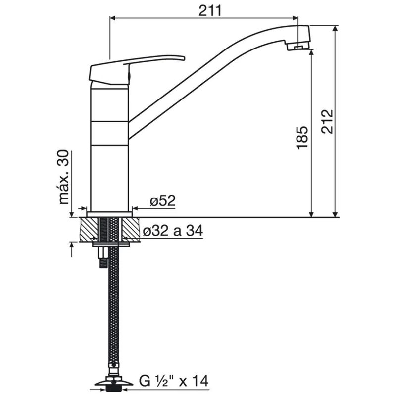 griferia-cocina-monocomando-newport-fv-cromo-41102-esquema
