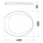 TAPA INODORO UNIVERSAL POLIPROPILENO BASE H PP TRAFUL 