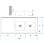 mesada-cocina-bacha-doble-140-derecha-johnson-cc37-esquema