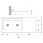 mesada-cocina-bacha-doble-140-izquierda-johnson-cc37-esquema