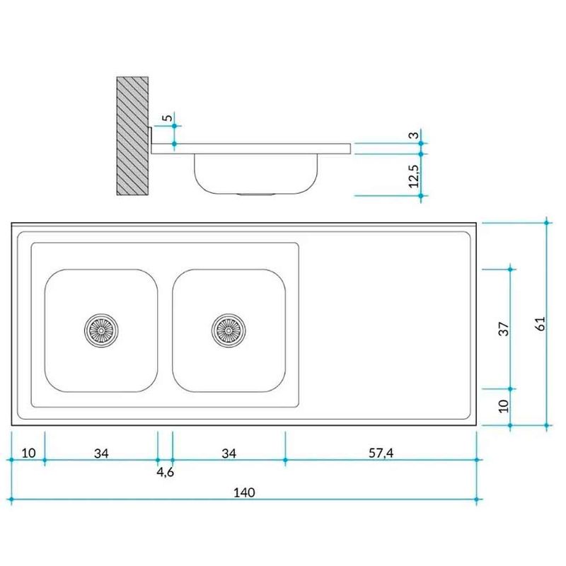 mesada-cocina-bacha-doble-140-izquierda-johnson-cc37-esquema