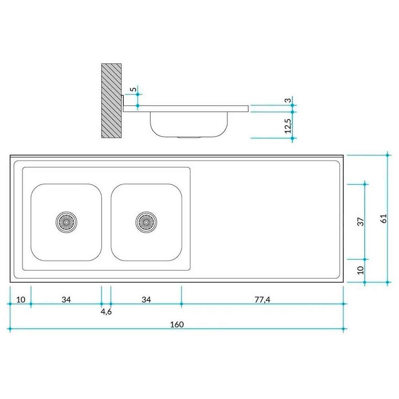 mesada-cocina-bacha-doble-160-izquierda-johnson-cc37-esquema