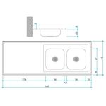 mesada-cocina-bacha-doble-160-derecha-johnson-cc37-esquema