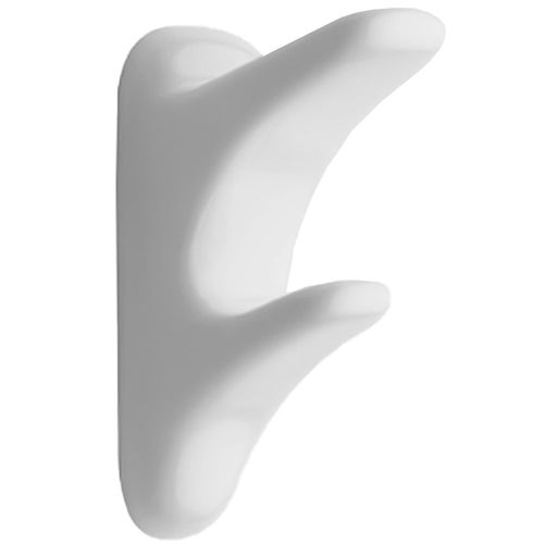 Percha Doble Baño de Pegar Ferrum Compacto Blanco APE4S