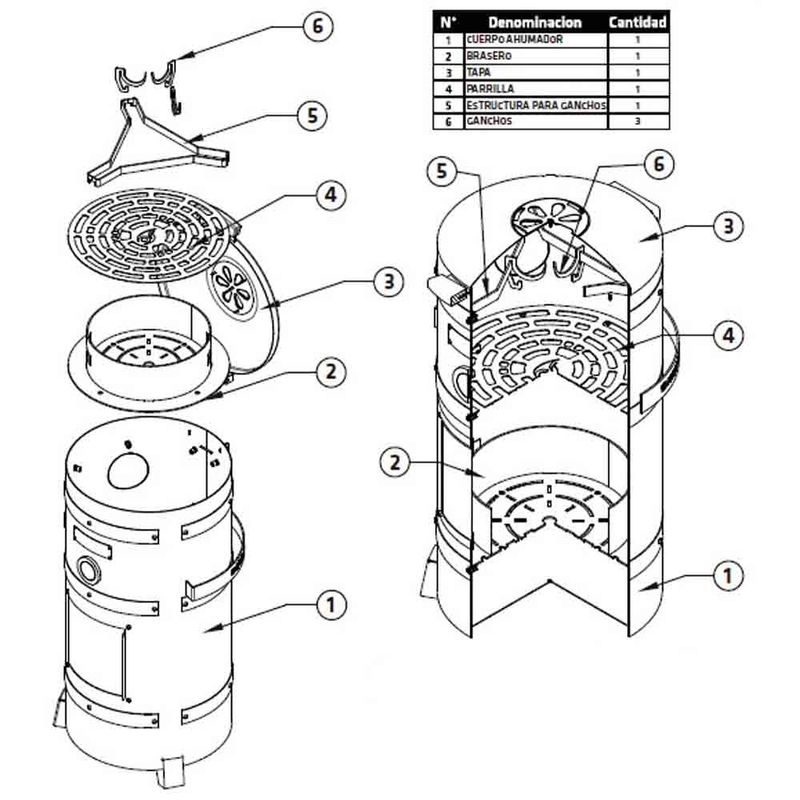 horno-ahumador-tromen-smoker-410-despiece