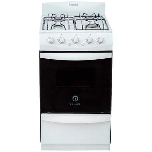 Cocina Gas Natural 4 Hornallas Blanca Escorial Palace Cristal
