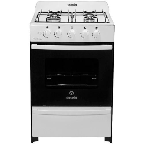 Cocina Multigas 4 Hornallas Blanca Escorial Master Full