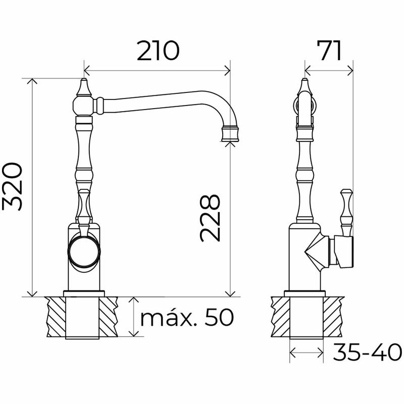 GriferiaCocinaEstalgrifHaazVintageBlscj