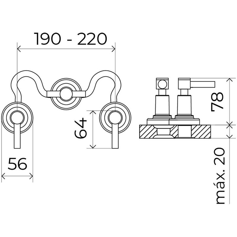 griferia-bidet-tauro-lever-estalgrif-cromo-esquema