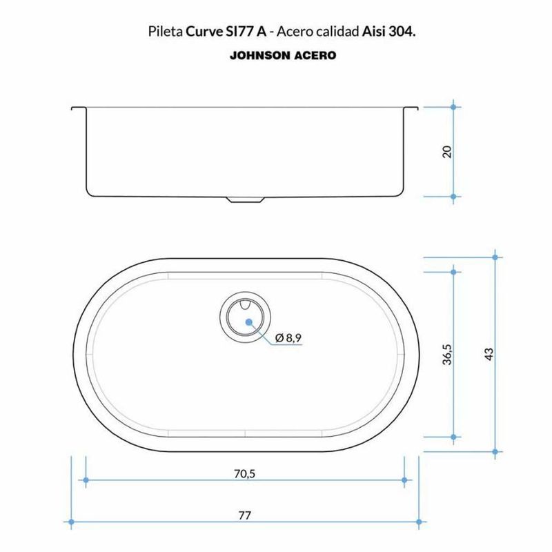pileta-bacha-cocina-acero-304-curve-johnson-si77a-esquema