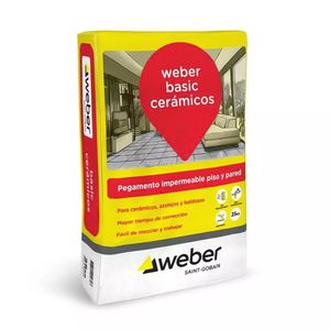 Pegamento Adhesivo Weber Impermeable Basic 25 Kg
