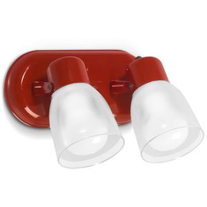 Aplique 2 Luces Base Oval Rojo San Justo LR5120-26