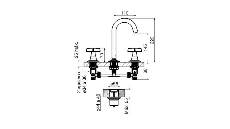 0900.03/M3 Pétalo – Kit de grifería para baño – FV – Grifería de alta  tecnología