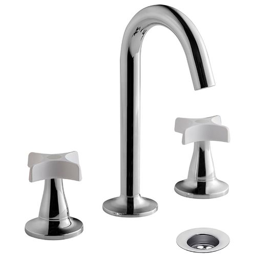 Grifería para Lavatorio Fv Pétalo Blanco Cromo 207/M3