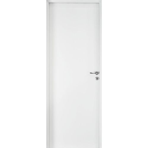 Puerta Interior Blanca 070x200 Marco Madera Izquierda Oblak Practika