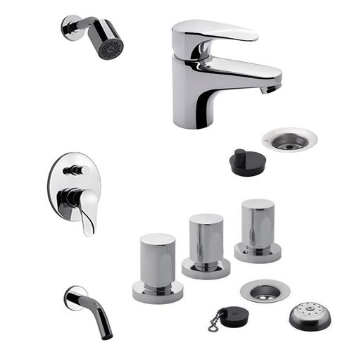 Kit de Griferías para Baño Fv Mix Cromo