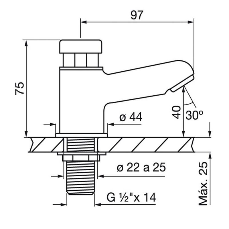 Griferia-Lavatorio-Automatico-Pressmatic-361-esquema