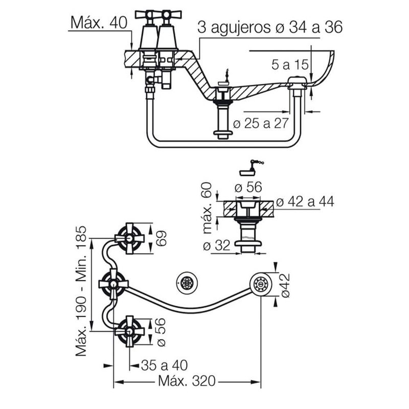 Griferia-Bidet-Cromo-Cruz-Fv-Chess-295-84-esquema