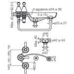 Griferia-Bidet-Cromo-Fv-Denisse-Lever-295-64L-esquema