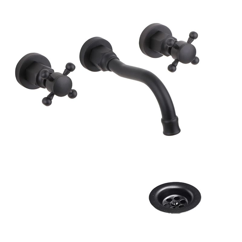 Griferia-de-Lavatorio-Pared-Black-Haaz-Vintage-principal