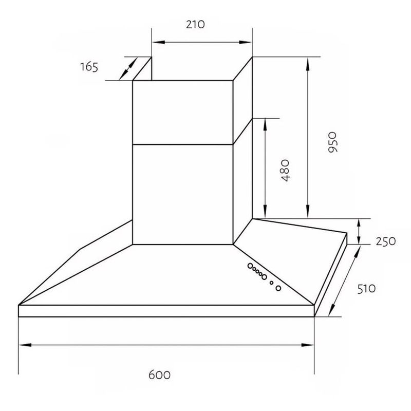 Campana-de-Cocina-Piramide--Acero-Inoxidable-Tst-Pba60-esquema