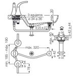 Griferia-Bidet-Niquel-Satinado-Lever-Fv-Alesia-295-49L-esquema