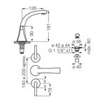 Griferia-Lavatorio-Niquel-Satinado-Lever-Fv-Alesia-207-49L--esquema