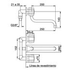 Griferia-de-Cocina-Pico-Corto-Movil-Plus-Fv-403-61-esquema