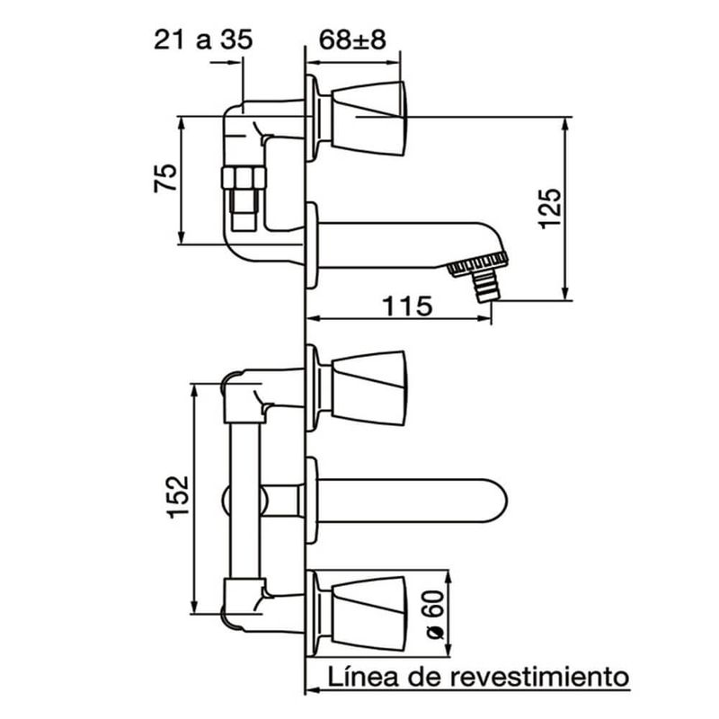 Griferia-de-Lavatorio-Cromo-Pared-Fijo-Ola-Fv-401-38-esquema