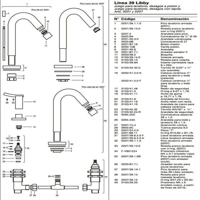 Griferia-de-Lavatorio-Satinado-Libby-Fv-207-39-despiece
