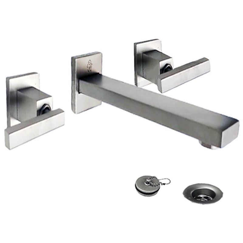 Griferia-Lavatorio-Pared-Lever-Satinada-Dominic-Fv-203-85L-principal