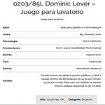 Griferia-Lavatorio-Pared-Lever-Satinada-Dominic-Fv-203-85L-ficha-tecnica