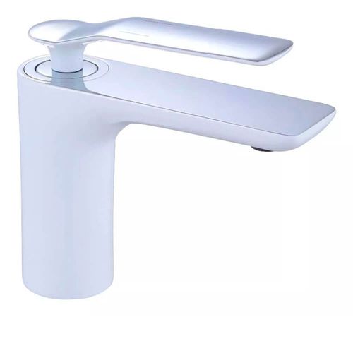 Grifería para Lavatorio Aqualia Modena White Cromo Pico Bajo AQ518241-WC