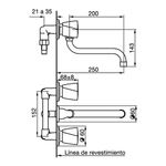 Griferia-de-Cocina-Pared-Cromo-Pico-Bajo-Movil-Fv-Ola-403-38-esquema