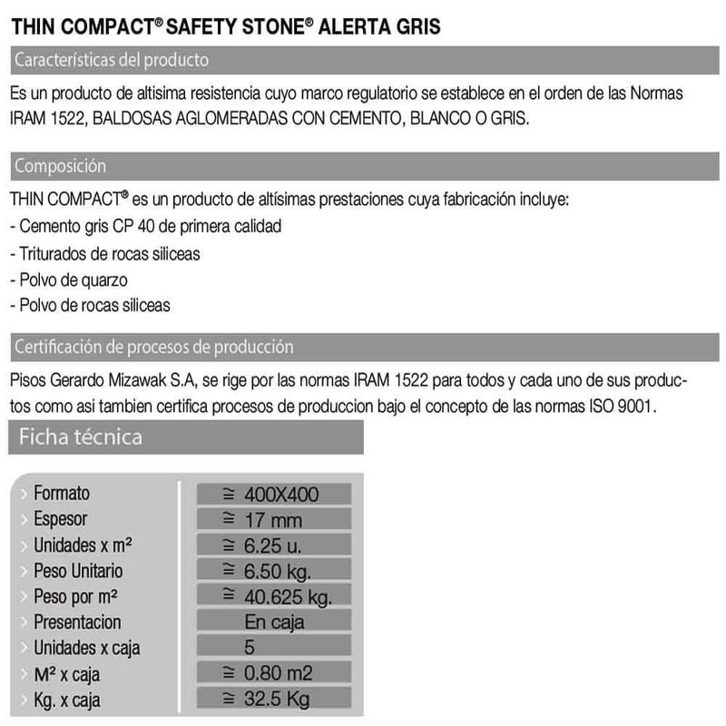 Safety-Stone-Alerta-Gris-especificaciones